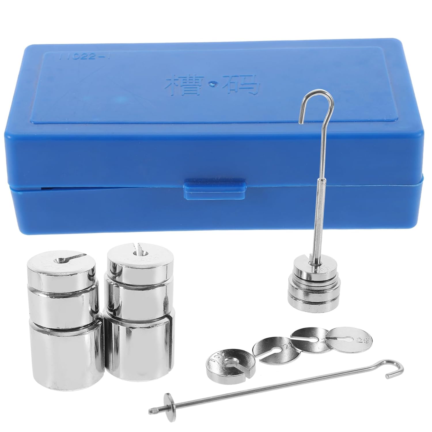 PRETYZOOM Metal Slotted Mass Set Hangers 1kg Laboratory Weights for Physics Experiments High School Teaching and Mechanics