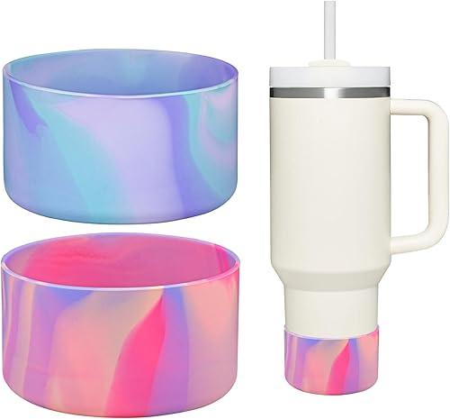 Base protectora de silicona para botas Stanley Quencher Adventure de 40 onzas y vaso Stanley IceFlow de 20 onzas y 30 onzas, y compatible con