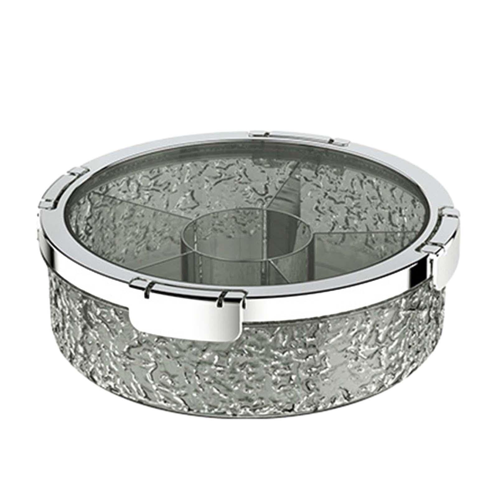 KIXZSAZ Divided Serving Tray Stylish Dried Fruits Nuts In Any Kitchen Setting Serving Dish Tray Platter Snack Organizer Kitchen With Wedding Storage Container, Gray Silver, 285x95mm