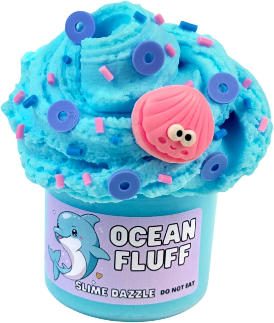 Ocean Slime Set for Beginners– 6 Pack Scented Butter Slimes – Non-Sticky, Butter and Cloud Textures – Blue, Pink & White Colors for Girls, Party Favors, Sensory Fun – Made in USA