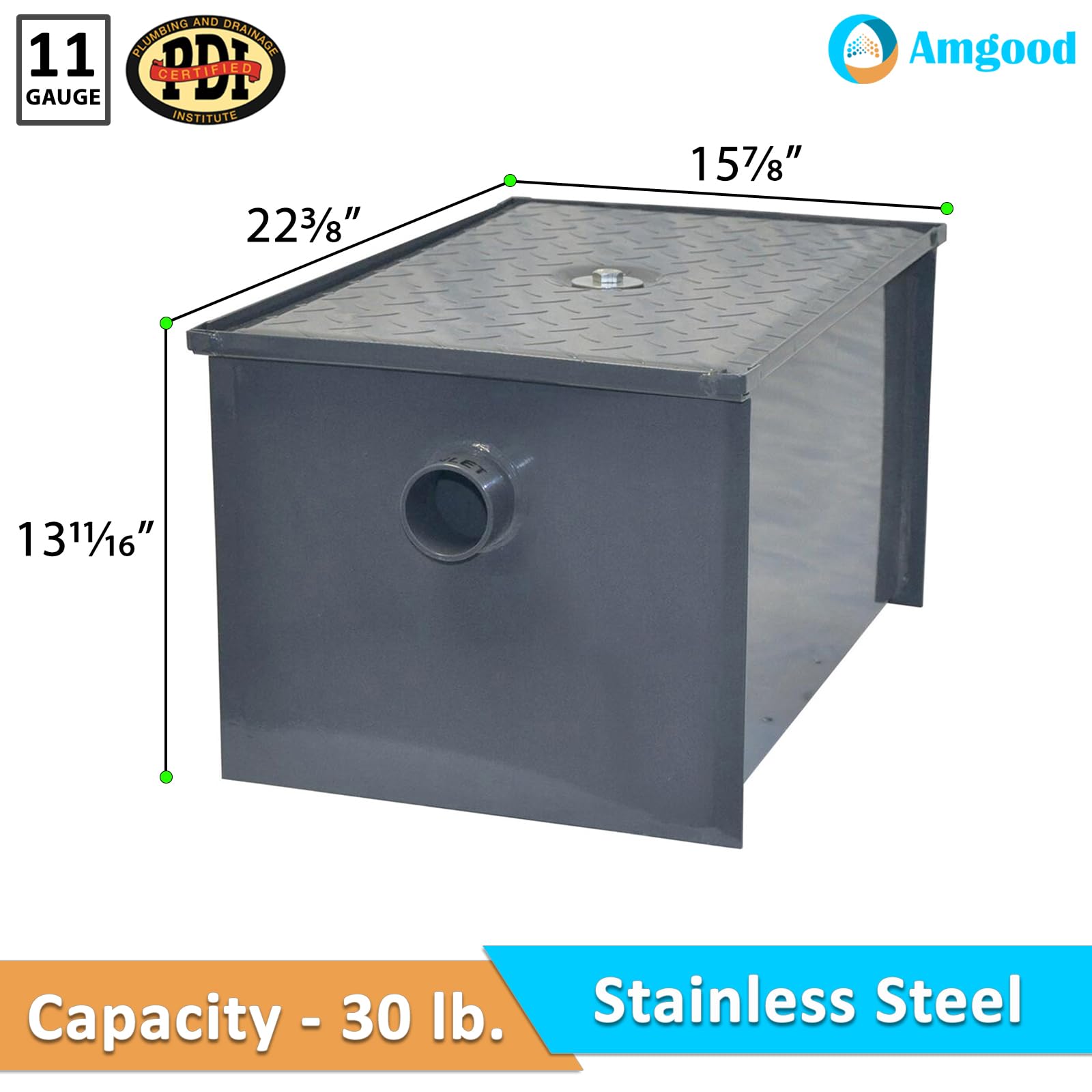 Grease Traps For Sale VEVOR Commercial Grease Trap, 8 Lbs. Grease Interceptor Side Inlet Interceptor Under Sink Carbon Steel Grease Trap 4 6 Gpm Ysflqb8domfhra1gyv0 Under Sink Grease Trap