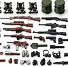 WW2 Weapon Set Military Toy Kit for Soldier Figures Model Pack Army Equipment Pieces Compatible with Major Brands