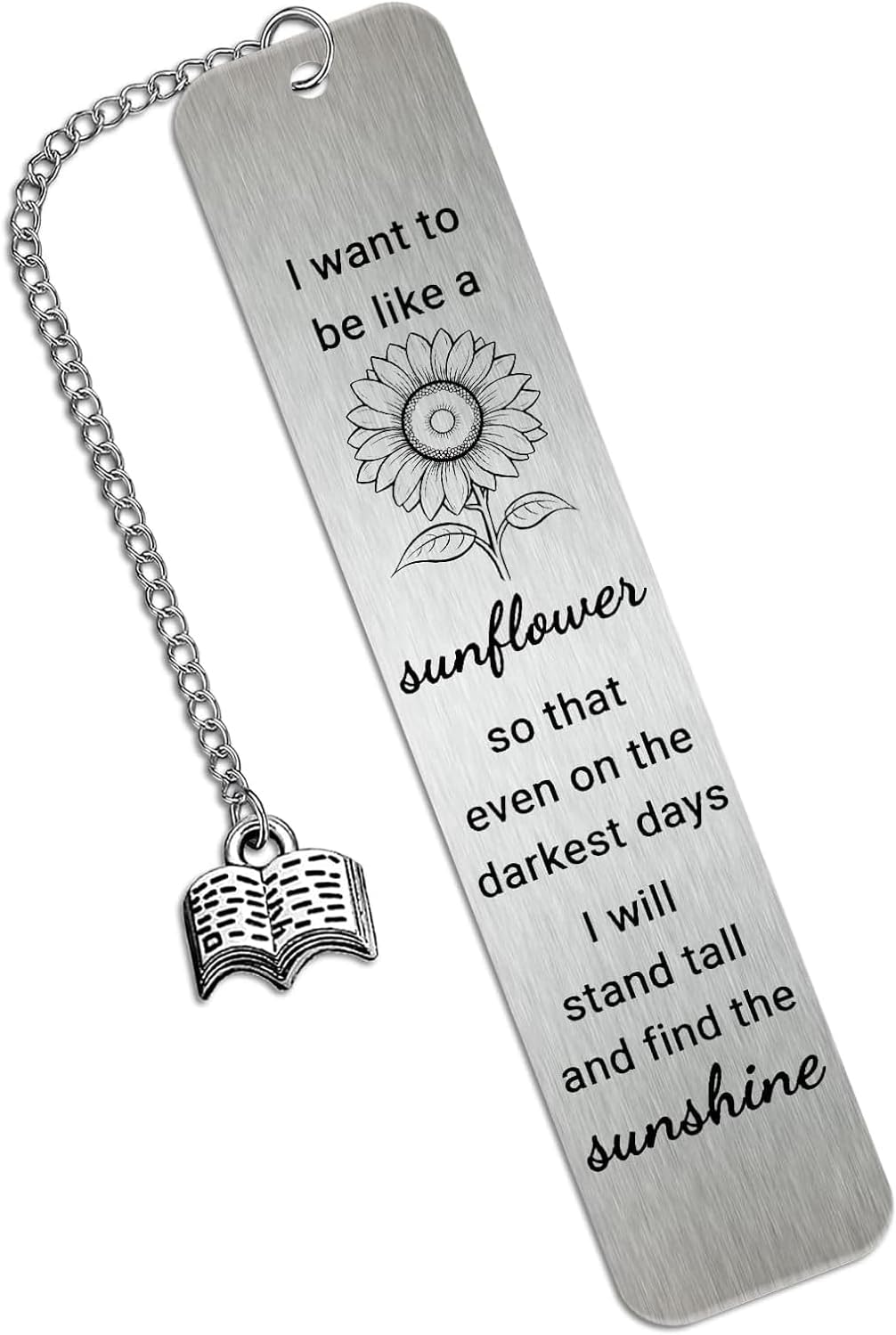 Sunflower Bookmark Gifts for Women, Inspirational Metal Book Marks, Cute Floral Bookmarks for Reading, Sunflower Sunshine Teacher Appreciation Birthday Gifts