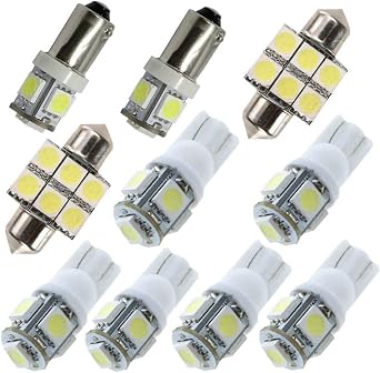 LED Bulbs Compatible for Toyota 4Runner Previa ACR30 ACR50 Auto LED Interior Replacement Bulbs LED Car Bulb Kit Set 10PCS White