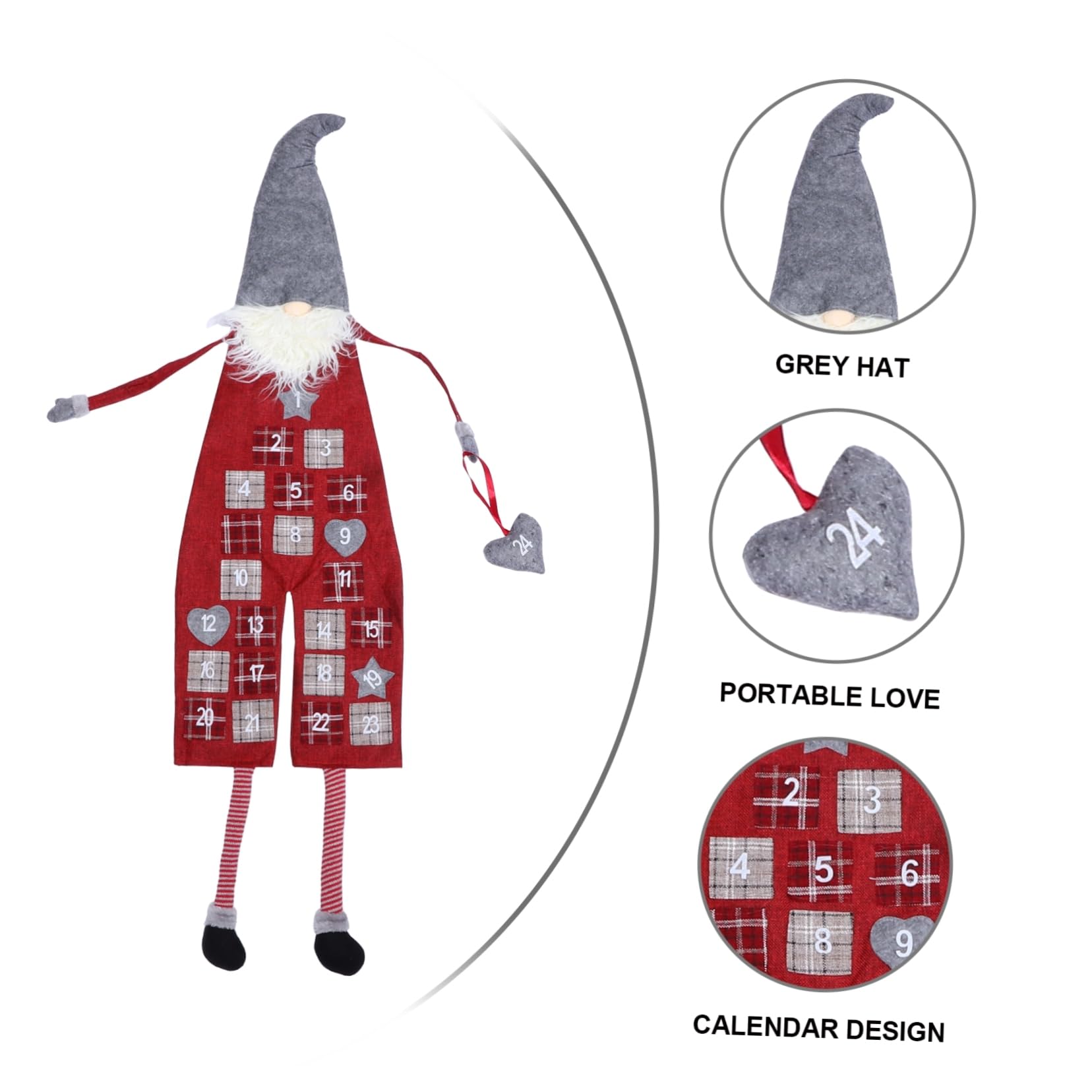 Cabilock Calendario De Adviento Con Diseño De Decoración Navideña Para Pared O Mesa Ideal Para Familias
