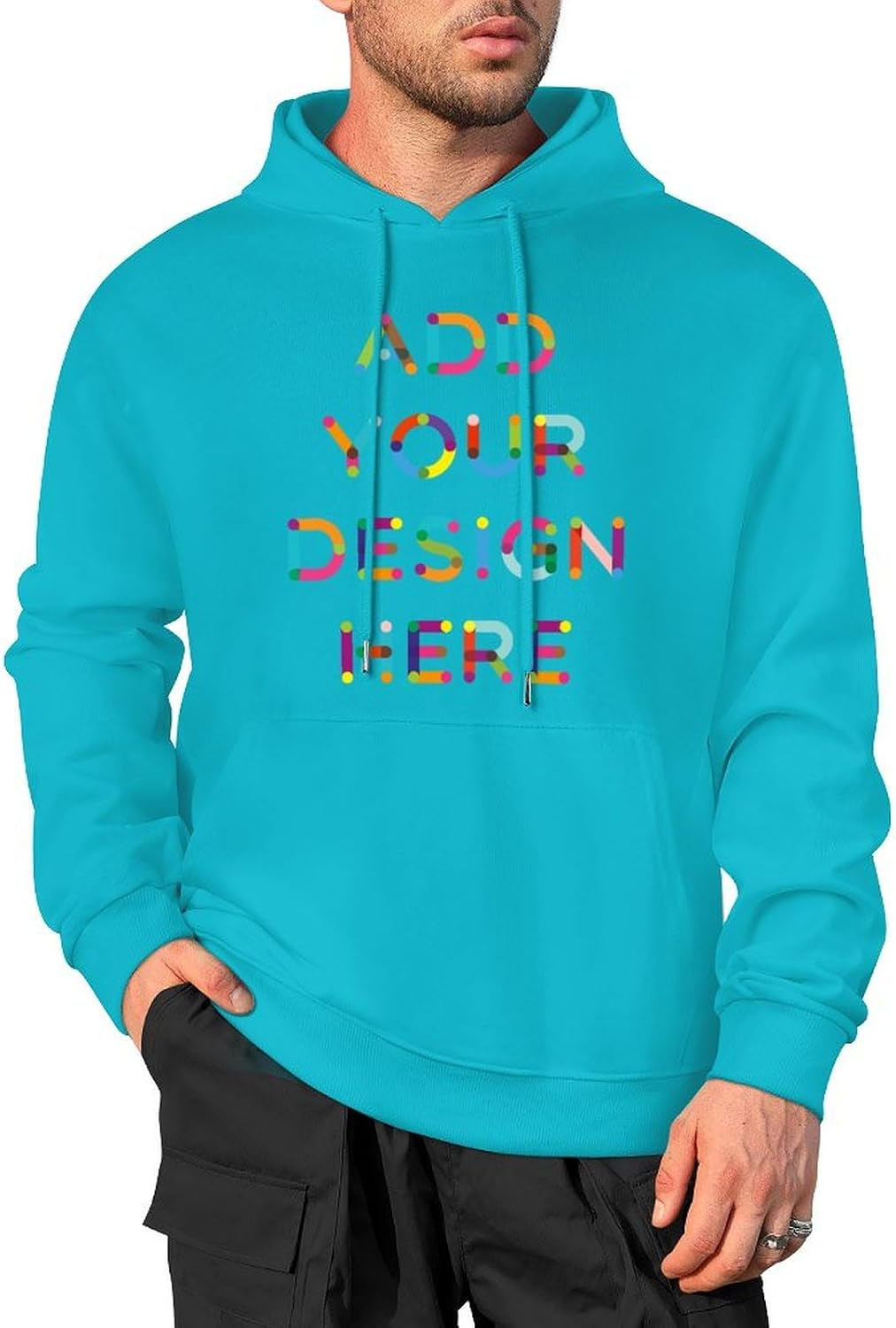 Custom Adult Male Man Boys Pure Cotton Hooded Sweater Add Your Own Image and Text Design Personalized Birthday Gifts for Boyfriend Husband