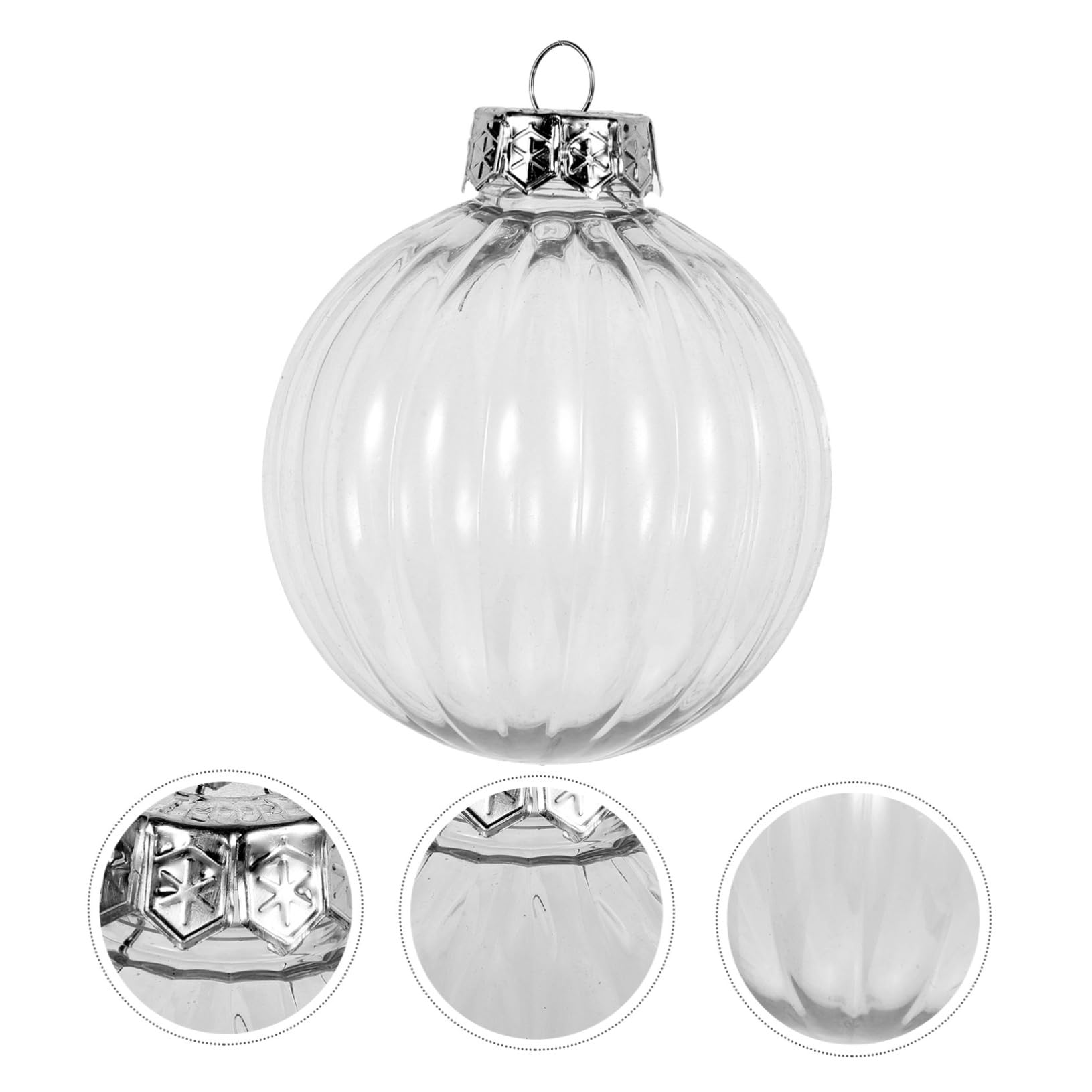 TOPBATHY 20 Bolas De Navidad Azul Adornos De Bolas De Vidrio De Plástico Transparente Decoración Navideña