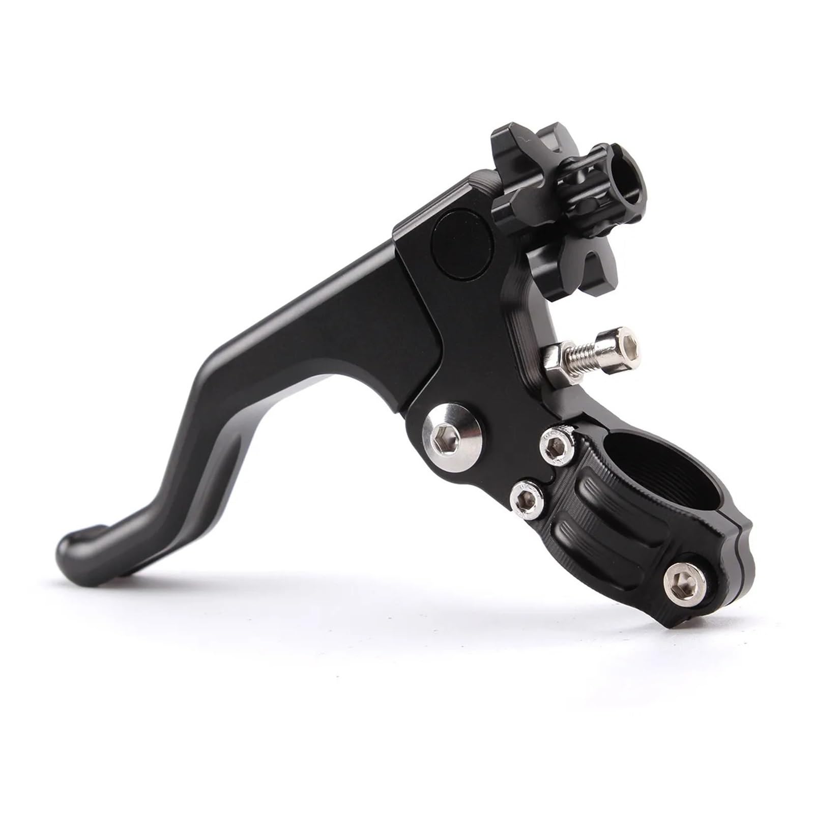 JWQEBNS Motorcycle Brake Clutch Levers for CRF250R CRF450R CRF230F XR230 for Suzuki for Ducati for Kawasaki 22MM CNC Short Stunt Clutch Lever Cable System(Black)