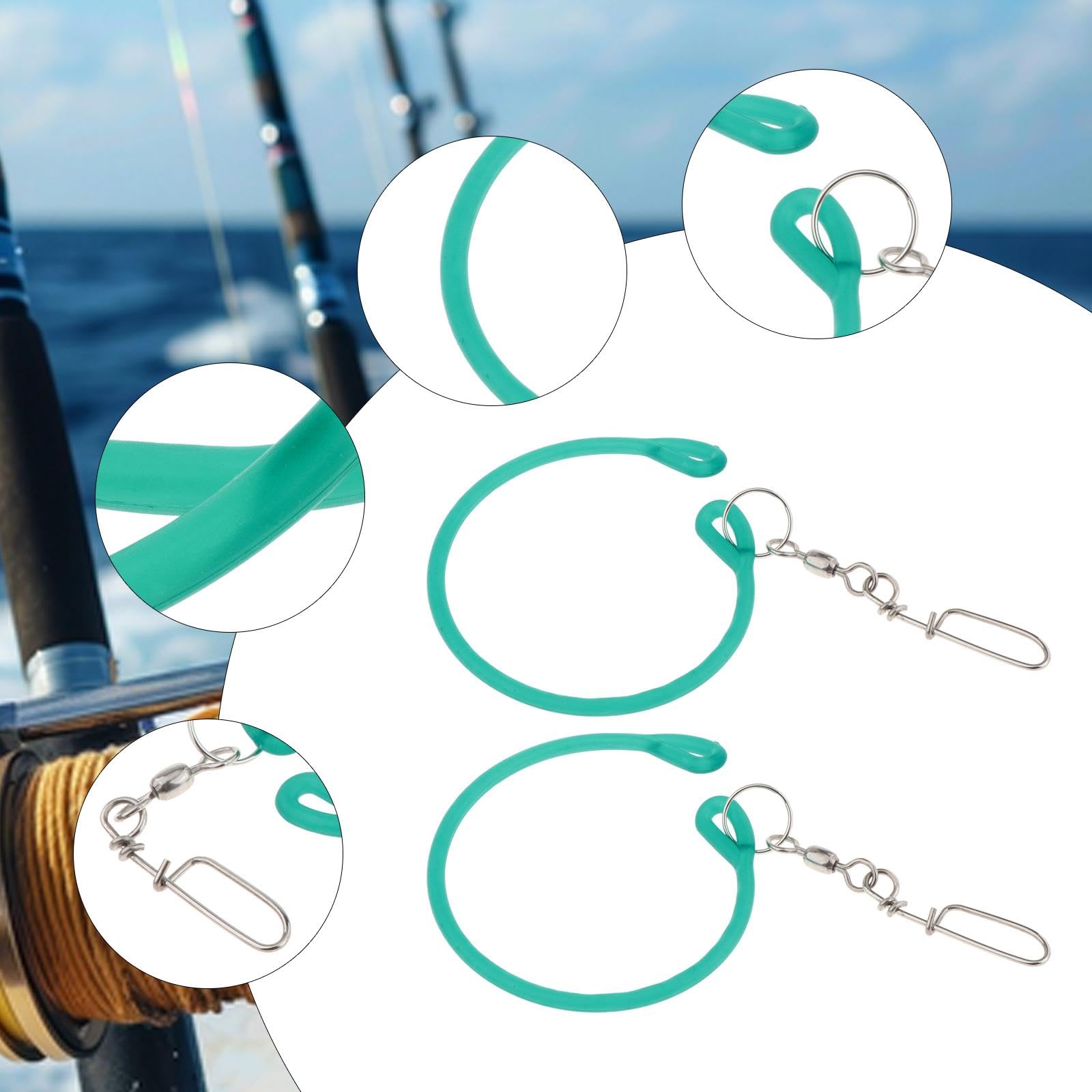 kowaku 2 Pieces Downrigger Weight Snubber,with Swivel,Release Snap,Weights Clip Trolling Snubber for Planer Board Fishing