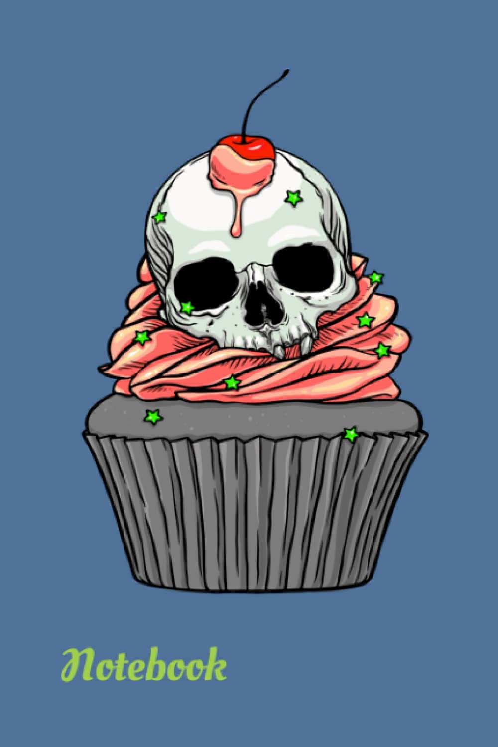 Skull Cupcake Notebook: Halloween college ruled notebook for creative writing, planning, journaling or use as a party filler