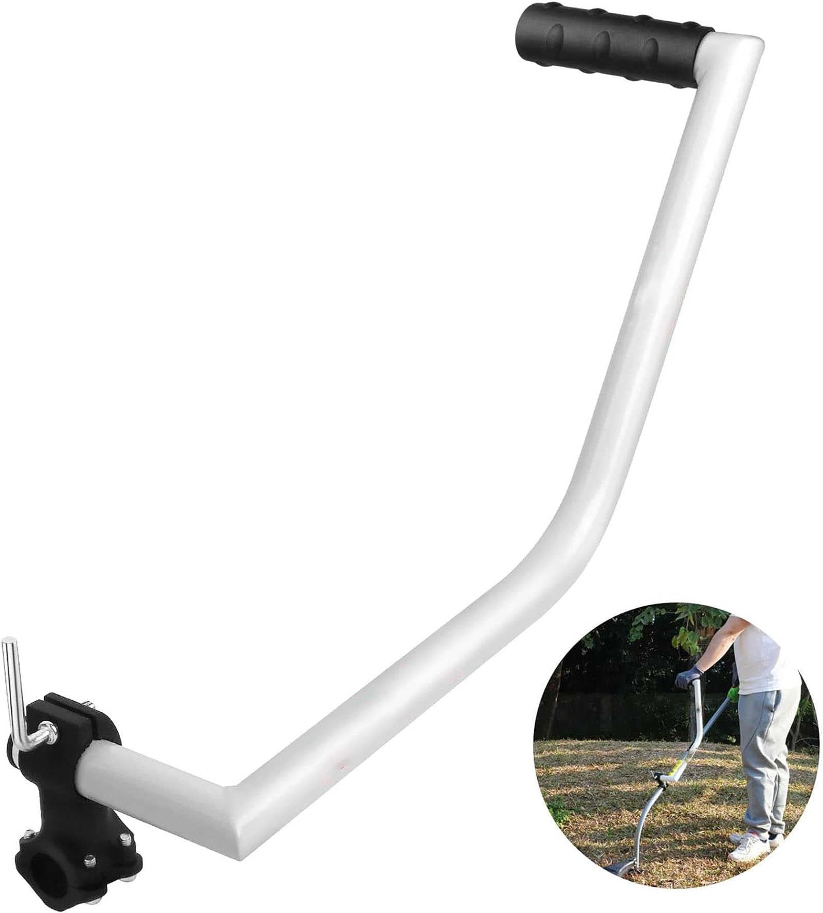 XJKH Ergonomic Lawn Trimmer Handle - Darwins Grip Extension Kit for Weed Eater, Premium Aluminum Grip with Bracket Clip - Ideal for Lawn Care & Landscaping