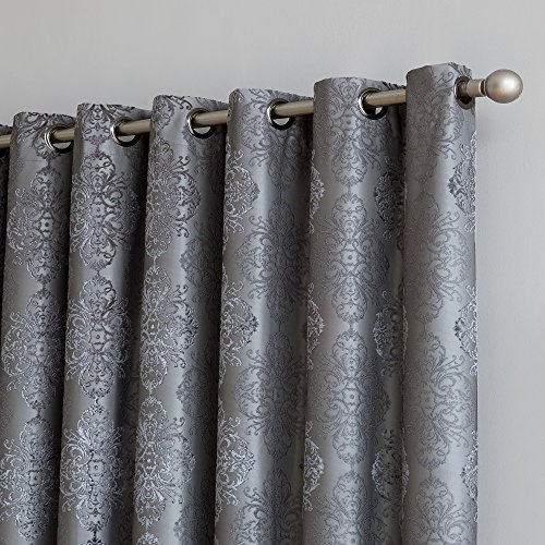 Asatex 1 Patio Door Size Panel Of 102” X 84” Gray Charcoal Color 100% Blackout Curtains. Total Sun Blocking Curtains Are Perfect For Sliding Glass Doors Or Extra Large Windows. Rob 102” X 84” Charcoal #TOP3