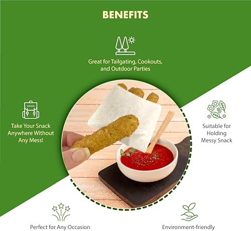 Vista 2 de Regency Wraps Bolsa de servir resistente a la grasa para entretenimiento al aire libre, bolsa de papas fritas, paquete de 50