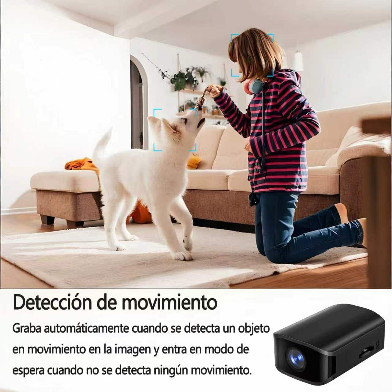 Mini Cámara de Vigilancia HD, Cámara Espía, Cámara de Seguridad, con Función de Detección de Movimiento, apta para la Vigilancia de Seguridad en Hogar, Mascotas, Oficina y Almacén, Sin Función WiFi