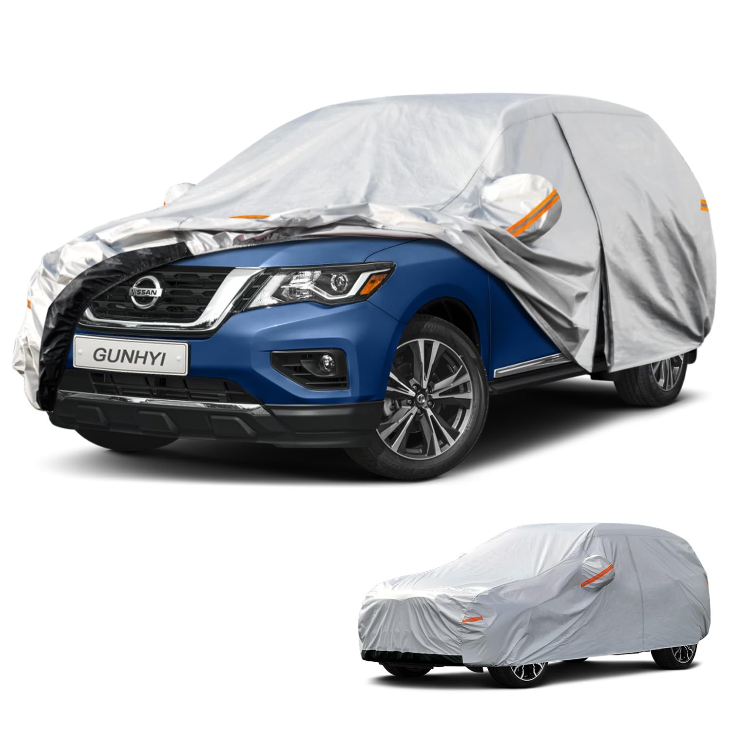 GUNHYI 6 Layers SUV Car Cover Custom Fit Nissan Pathfinder (2004-2026) Waterproof All Weather, Heavy Duty Outdoor Snow Sun Rain Uv Protection (Ships from US Warehouse, Delivery 3-8 Days)