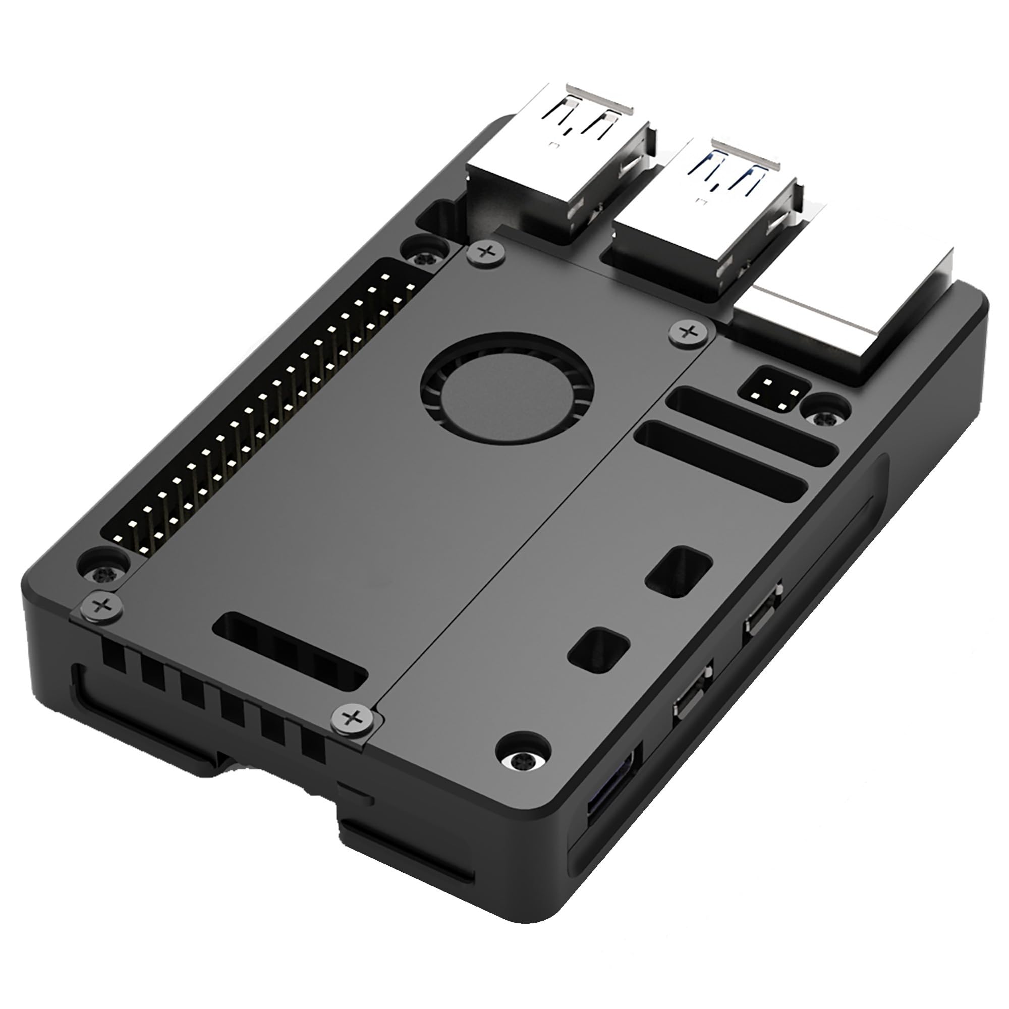Obudowa aluminiowa eleUniverse N311 z wentylatorem dla Raspberry Pi 5