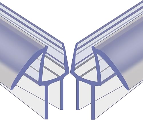 Sello inferior de puerta de ducha, paquete de 4 tiras de sellado de puerta de ducha de vidrio sin marco, instalación segmentada de 4 secciones,