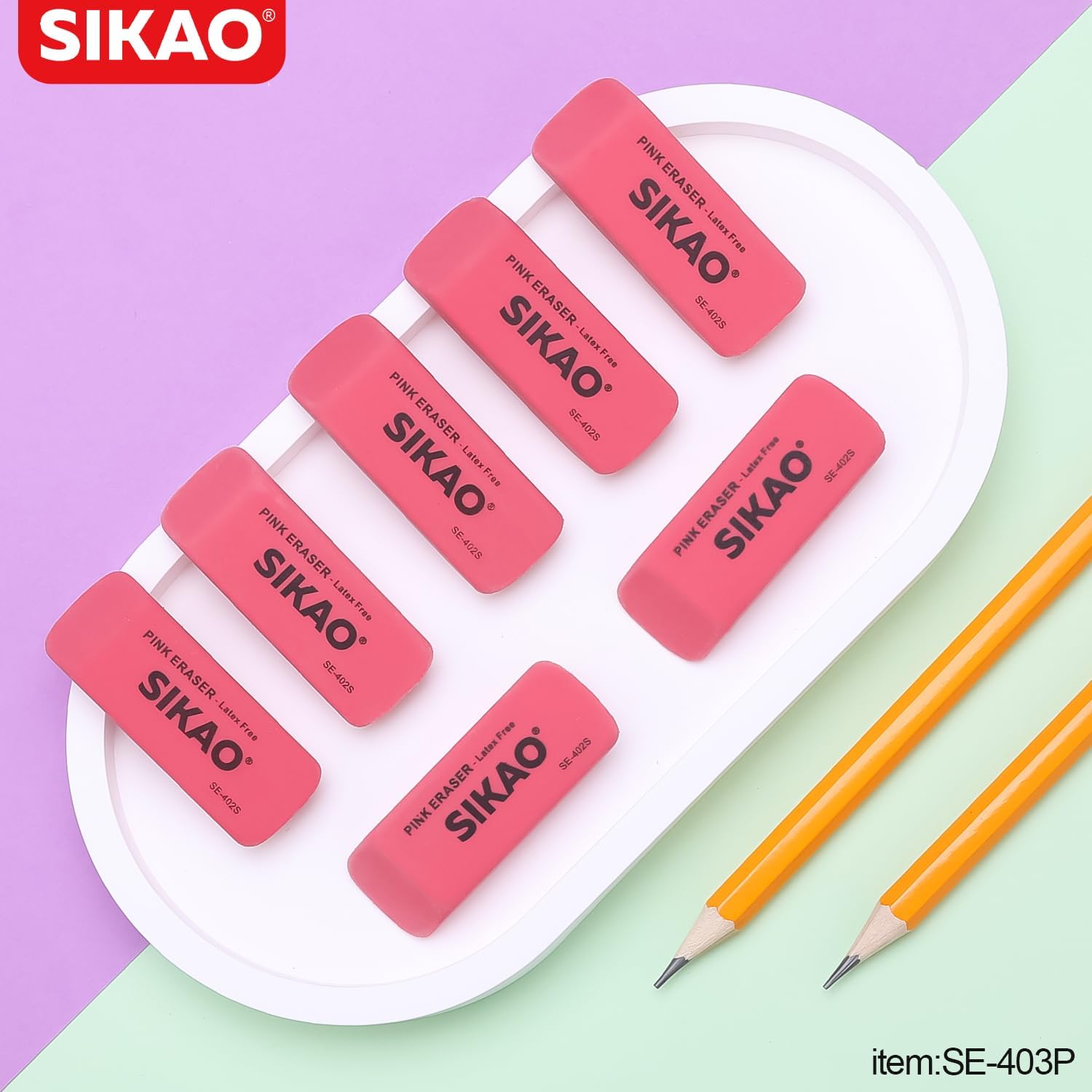 Confezione da 120 gomme da cancellare rosa per bambini, grandi gomme smussate rosa, gomme artistiche per disegno, forniture scolastiche per insegnanti