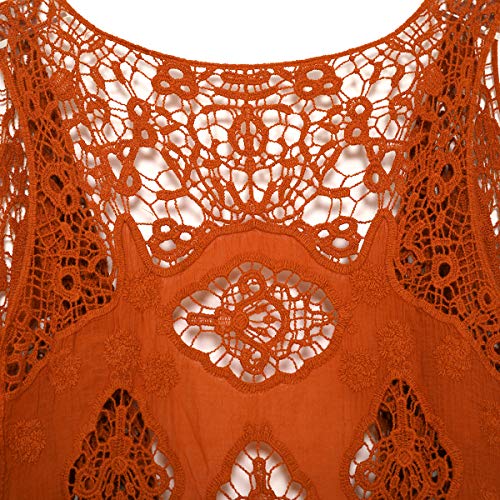 Image of JASTIE Women Open Stitch Cardigan Boho Sleeveless Hippie Summer Hollow Out Solid Crochet Vest