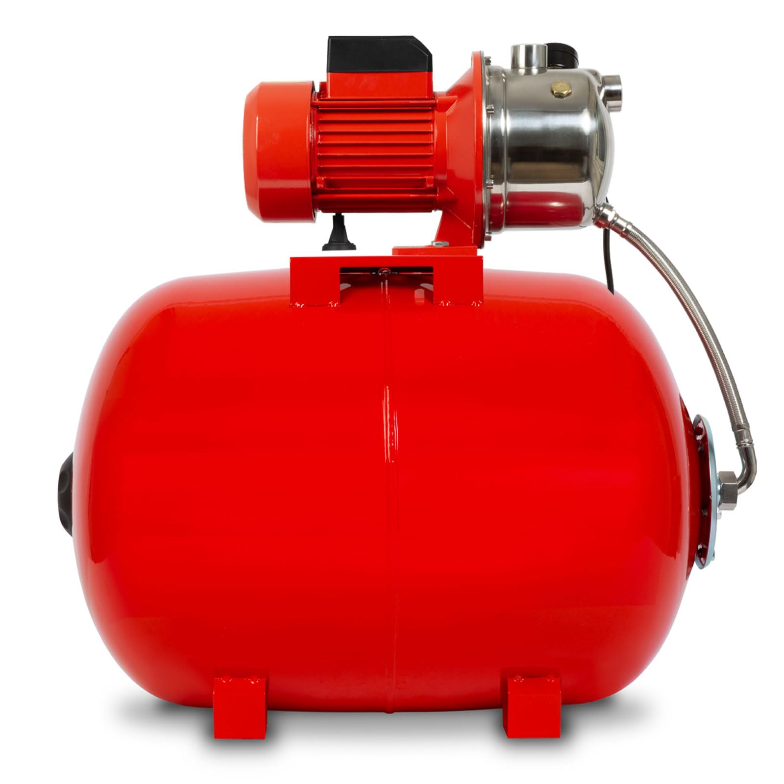 EBERTH Autoclave per Acqua per Casa 3600L/h, 5bar, 750W, Pressostato per Funzionamento Automatico, Serbatoio in acciaio verniciato da 100L, altezza di aspirazione 9m, altezza di mandata 40m