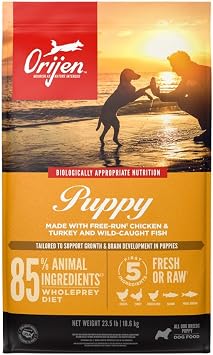 ORIJEN Grain Free High Protein Dry Dog Food Puppy Recipe 23.5lb Bag