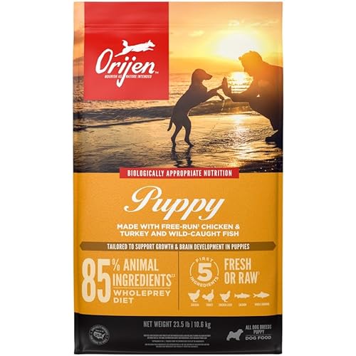 ORIJEN Puppy Dry Dog Food, Grain Free Dry Dog Food for Puppies, Fresh or Raw Ingredients, 23.5lb
