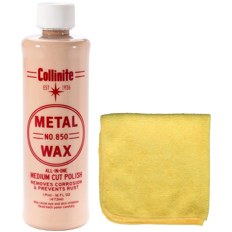 Cera para metais COLLINITE 850 com toalha – remoção de oxidação e brilho