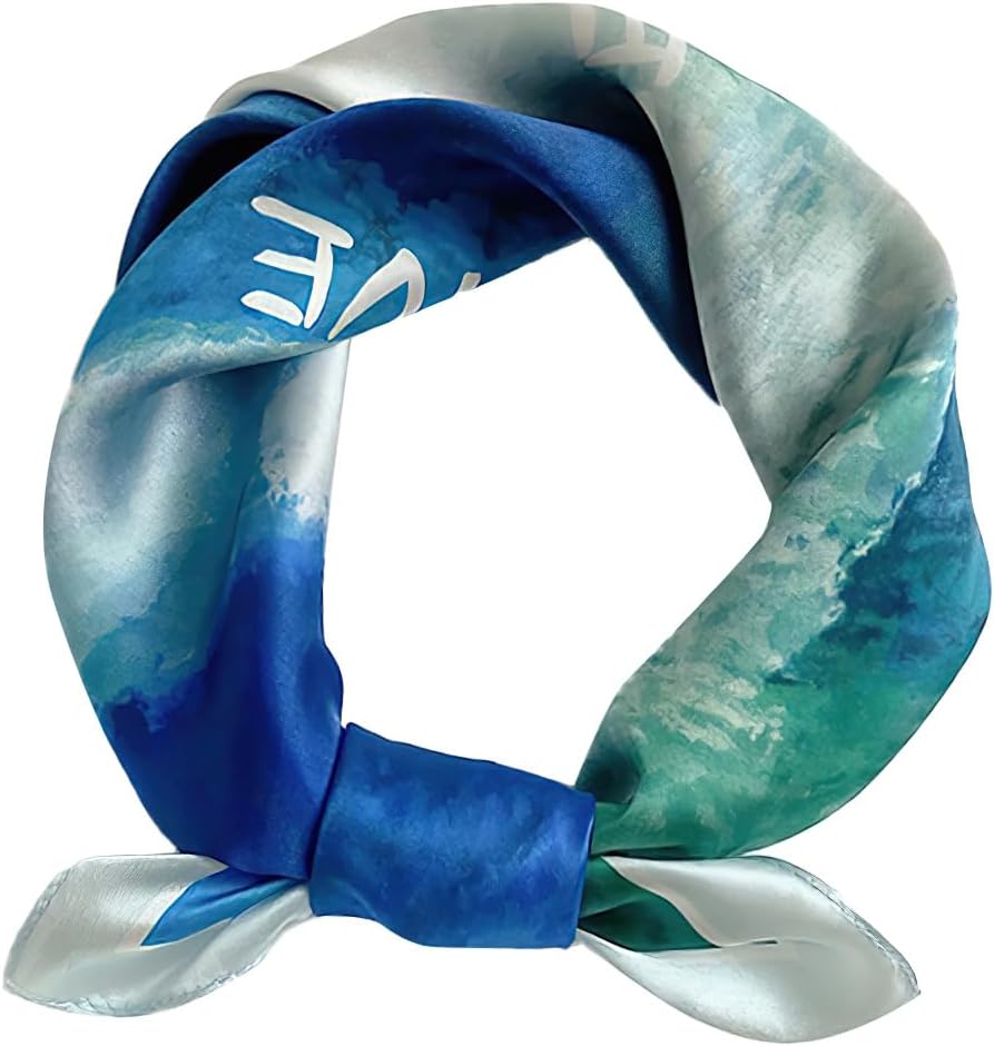 MEISEE 100% Pure Mulberry Silk Scarf 21" Square Scarf Neckerchief Headscarf Breathable Lightweight for Women Gift Packed