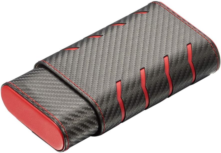 Visol Darth Maul Black Carbon Fiber Patterned Cigar Case - Holds 3 Cigars