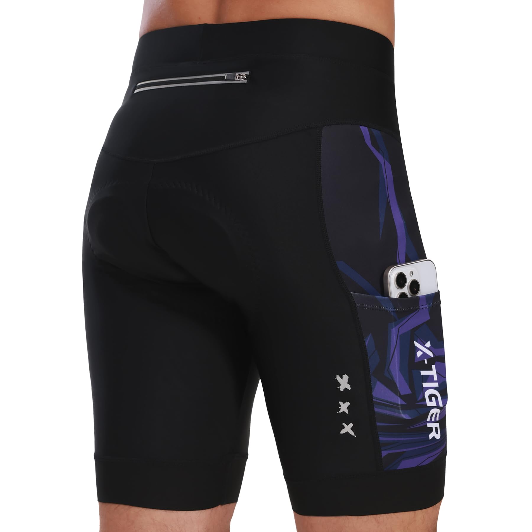 X-TIGER Culotte Ciclismo Hombre 5D Gel Acolchado Pantalon Cortos MTB Bicicleta Pantalones Antideslizantes Transpirable con Bolsillos