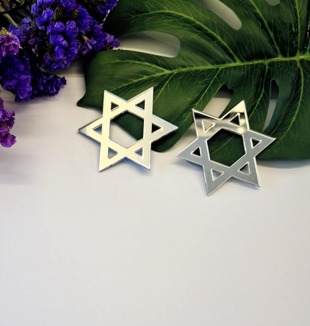 Chag Same’ACH Pack Of 12 Serviette Rings - Jewish Passover Hannukah Napkin Holders, Mirror Gold - View #5