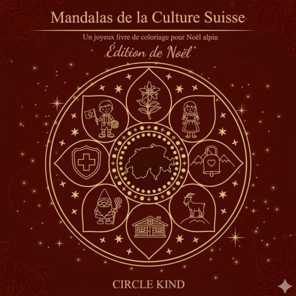 Magie de Noël Suisse: Facile et amusant à colorier.