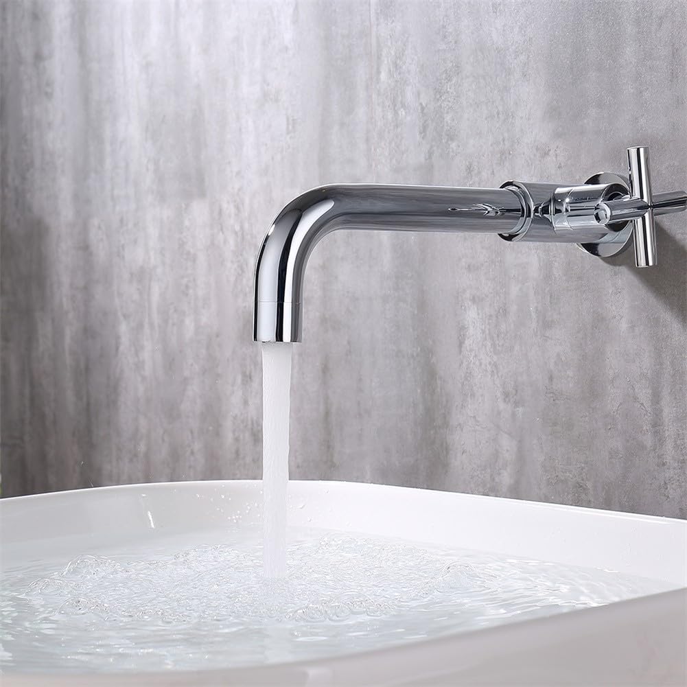 SOHNVWTGD Kitchen Sink Faucet Wall Mount Basin Faucet Outdoor Garden Spout Mop Pool Tap