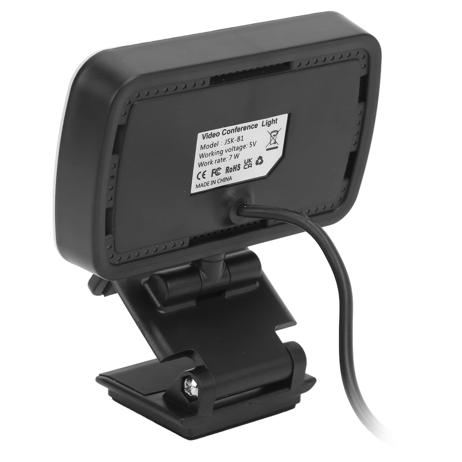 Video Conference Lighting, 360° Rotating Head, 3 Levels Adjustable, 120 LED Lamp Beads, Rechargeable, Laptop Webcam Lighting