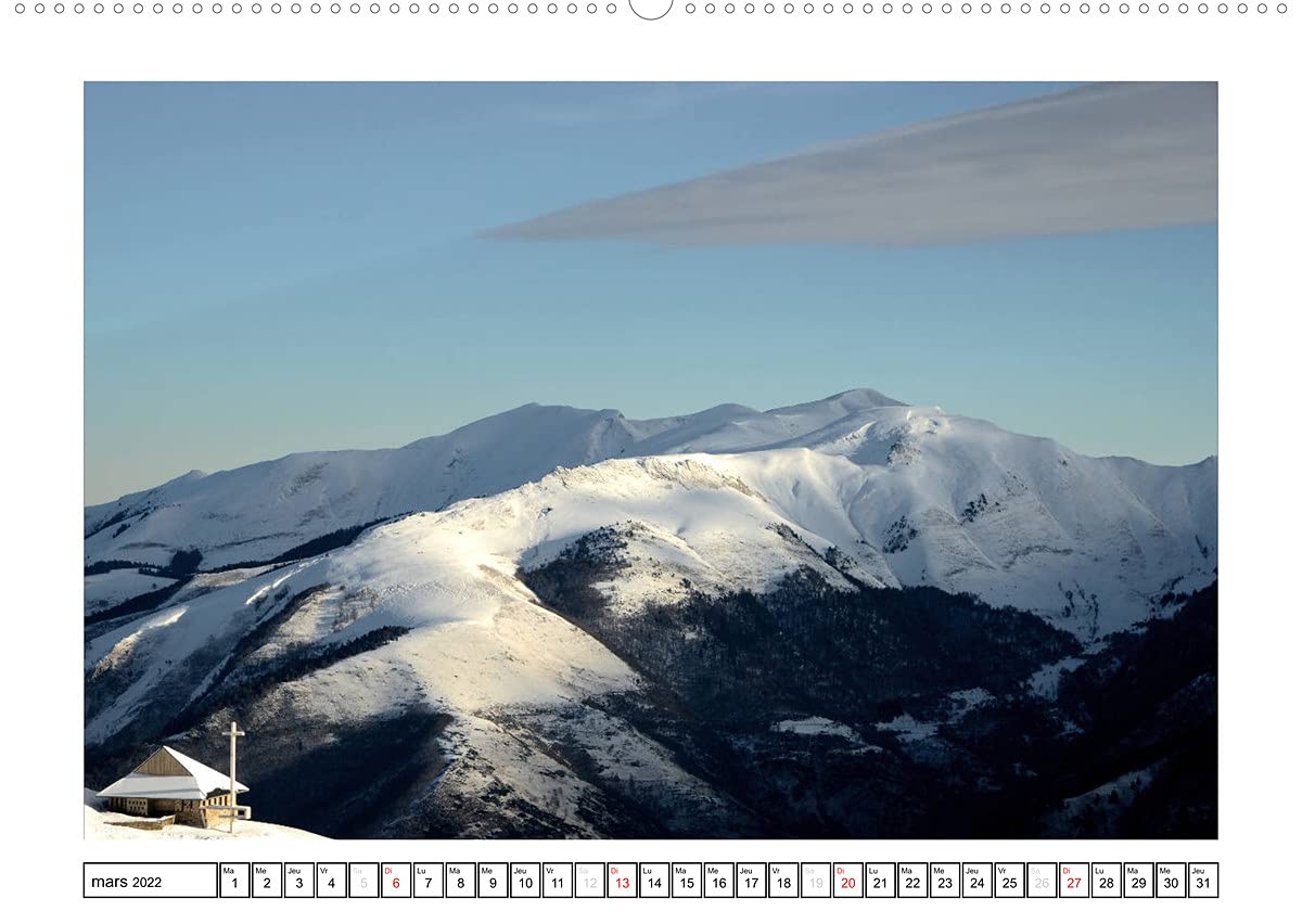 Pyrénéennes (Premium, hochwertiger DIN A2 Wandkalender 2022, Kunstdruck in Hochglanz): La chaîne des Pyrénées aux quatre saisons (Calendrier mensuel, 14 Pages )