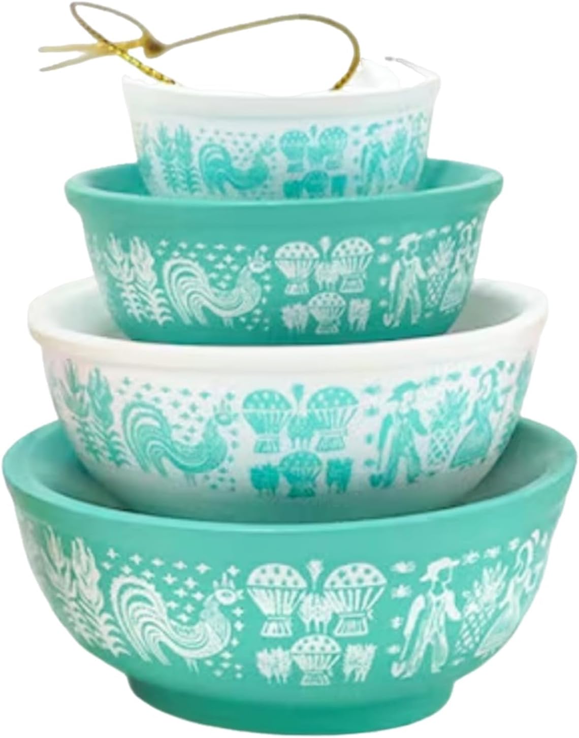 Miniature Pyrex Bowl Stack Ornaments, Hanging Decoration