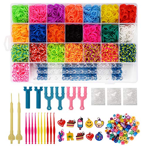 Xpizo 6800 Loom Bands Set DIY Kit de Bandas de Goma para Collar de Pulsera DIY