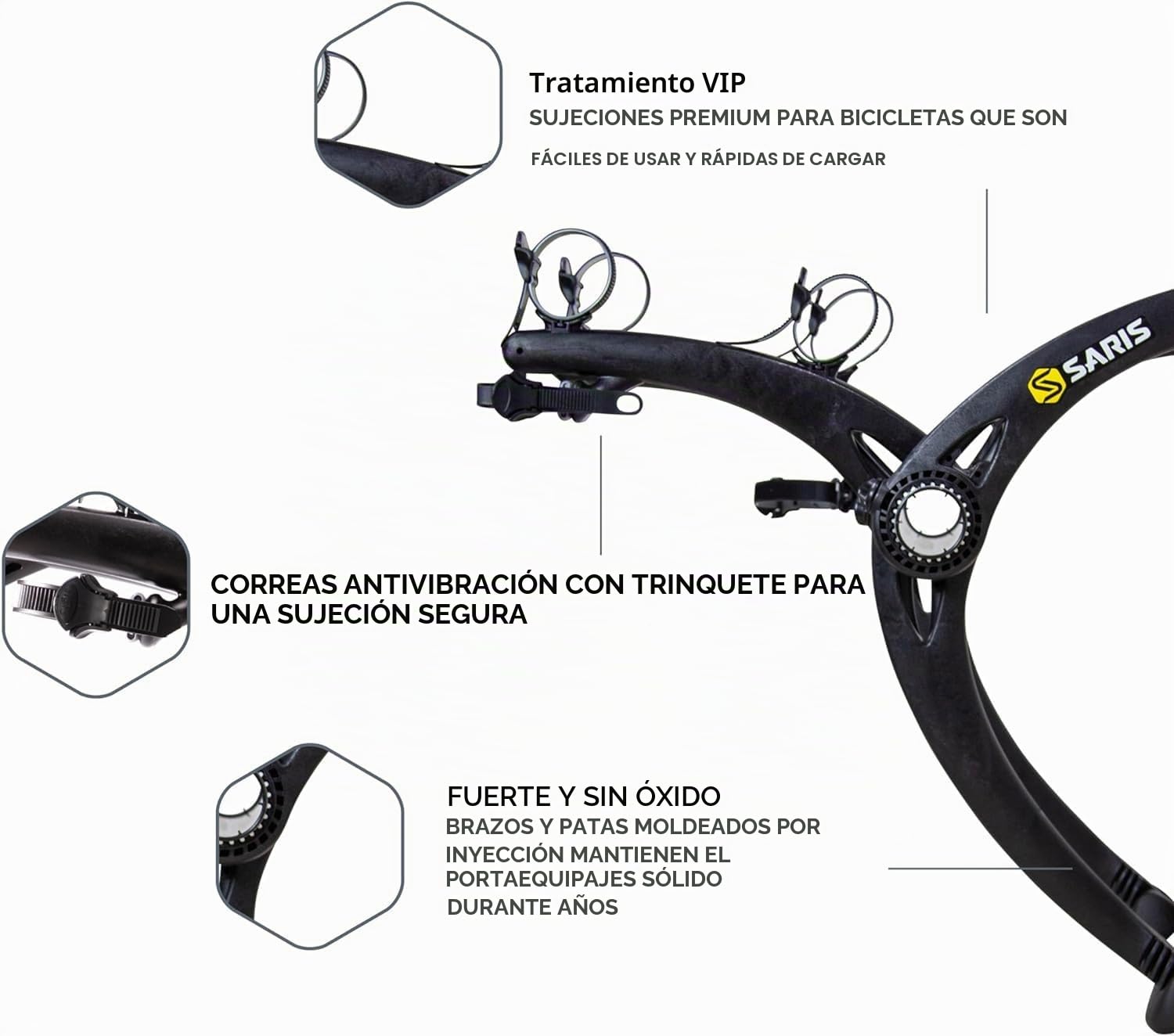 Saris Bones - Soporte para 2 Bicicletas, Color Negro
