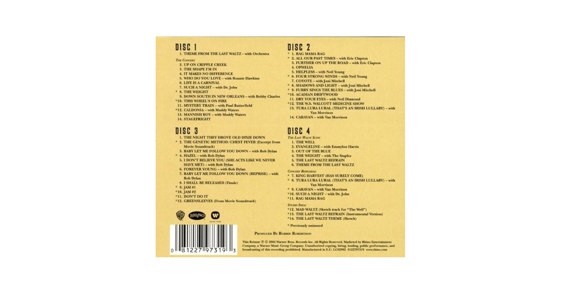 THE LAST WALTZ THE BAND 4CD&写真集＋おまけ THE LAST WALTZ THE BAND 4CD&写真集＋おまけ BAND - The Last