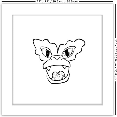 Miniatura 6 de Trends International Gallery Pops Gremlins - Arte de pared con diseño de rayas, versión enmarcada blanca, 12 x 12 pulgadas