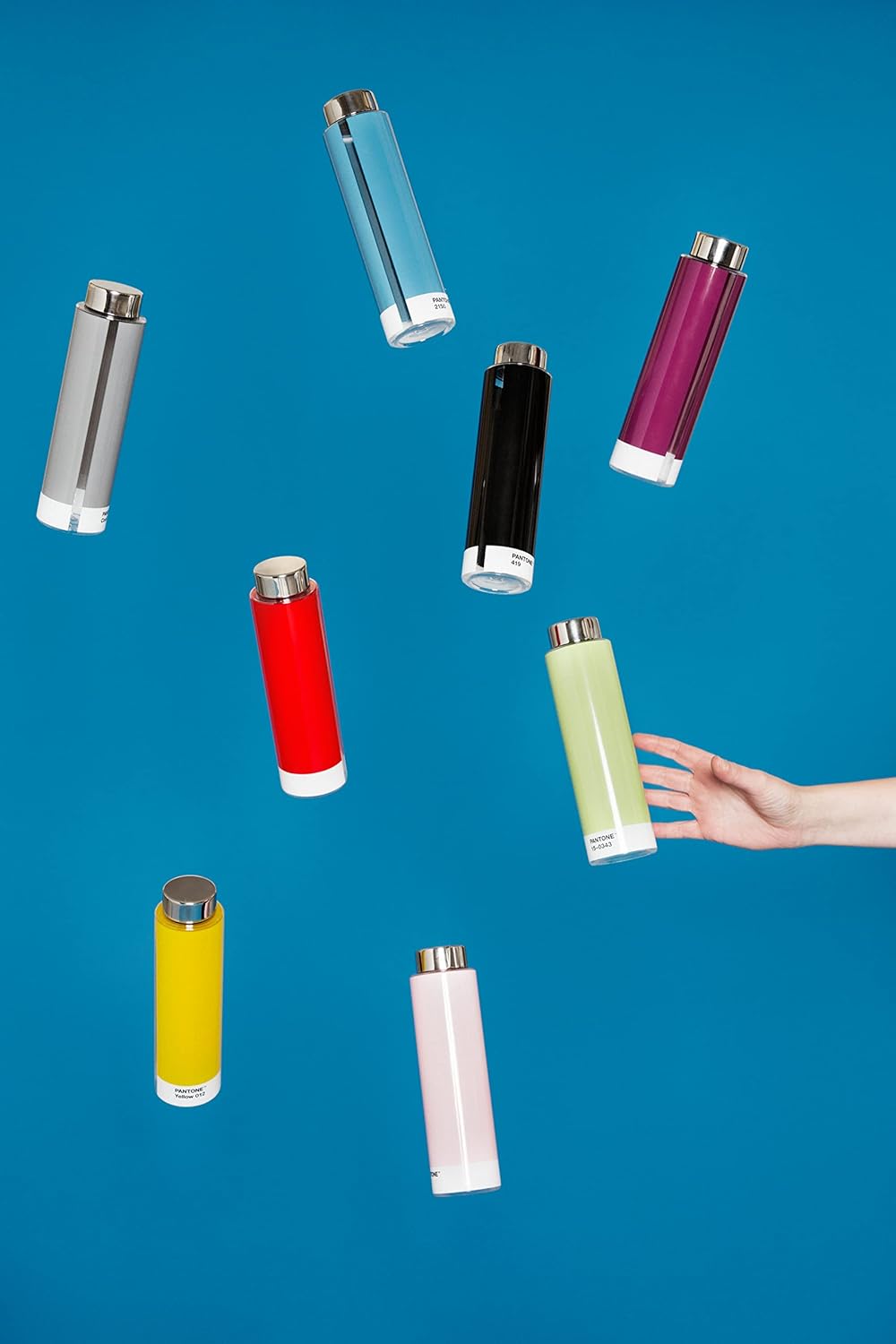 Copenhagen Design Pantone Drinking, Tritan (Plastic) Water Bottle, 500 ml, red, 2035 C, Yellow, one size - Image 4