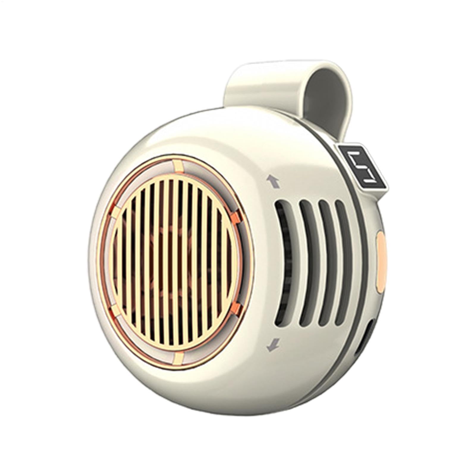 Ventilador de clip portátil y seguro sin aspas para refrescar el cuello y la cintura