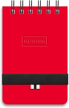 Hunter - All Weather Field Book, 5.75 X 3.6 128 Pg Outdoor Notebook With Elastic Band to Protect Notes, Pocket Journal With Dot Grid Stone Paper for Surveying, Water & Tear Resistant, Hunter Red