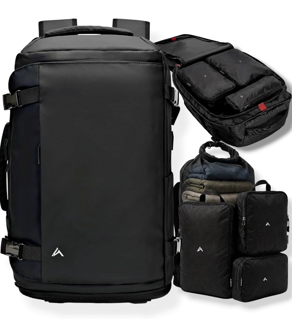ZERMATT-HORN Sac à dos de voyage avec sac vide amovible compresseur. Voyage cabine Avion Ryanair, Vueling | ZH Sac à dos de bureau de 35 L. 50 x 30 x 20-55 x 30 x 20 cm, voyage backpack airbag carry