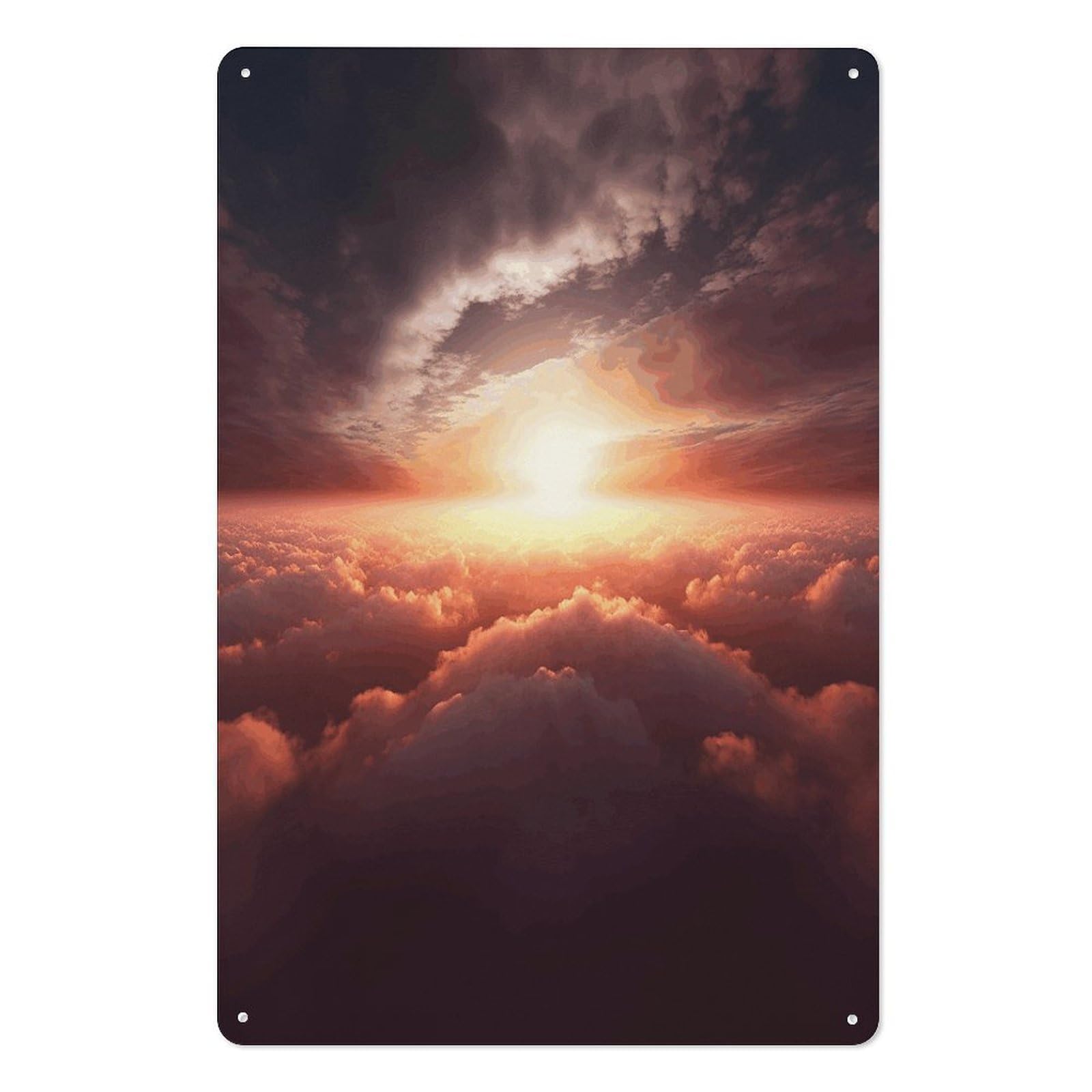 Adfgyerh Style Sun Sunrise Cloud Tin Sign Hanging Art Prints,Wall Decor For Gifting And Party Decoration 7.9X11.8 Inch,Wall Art For Home Garden Greenhouse Living Room Bedroom Yard