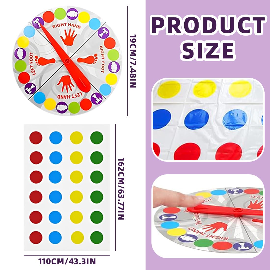 Divertido juego Twister, Twister italiano para niños a partir de 6 años, para 2 jugadores o más, diversión interactiva para toda la familia, Twister para niños