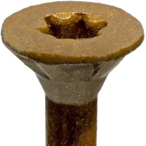 Miniatura 10 de Tornillo de madera de bronce extra largo #14 x 6 pulgadas Torxcabeza de accionamiento de estrella (1 libra - 25 tornillos aproximados) - Tornillos
