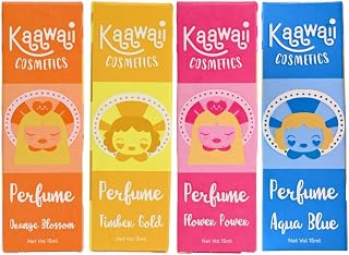 Cosmetics Perfume Safe Water Based 4years To 12years Long Lasting Aqua Blue, Flower Power, Timber Gold & Orange Blossom Fragrance Spray Combo Pack of 4 (15ml Each)