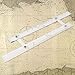 Brilluxa Parallel Ruler, Marine Navigation Tool Wooden Case, Boat Navigation Ruler, TFB-460 Marine Ruler Replacement