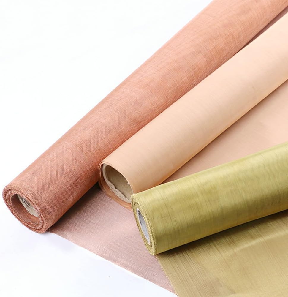TMAXCN Brand Purple Copper Mesh Brass Mesh Experimental Filter Mesh Anti-Static Grounding Electromagnetic Signal Shielding Copper Wire Mesh (Purple Copper Mesh, 235 mesh；1m*1m)